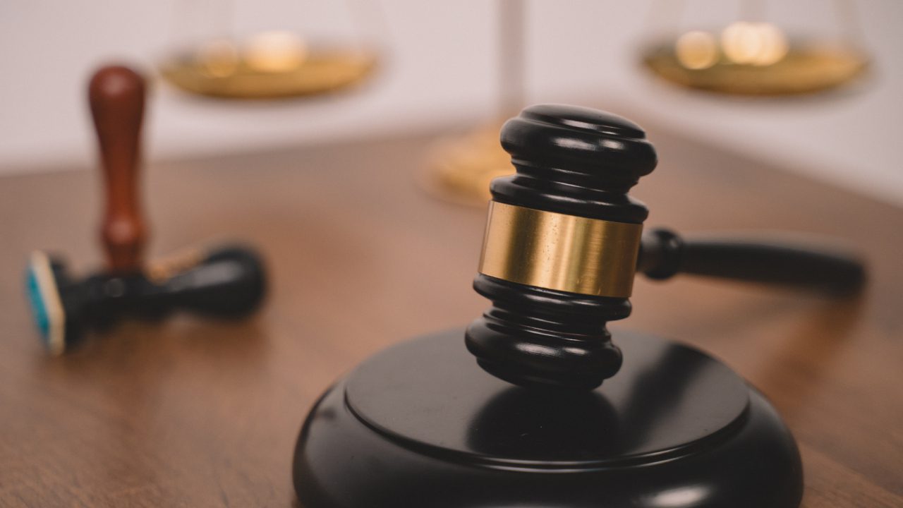 Judge's gavel and scales of justice